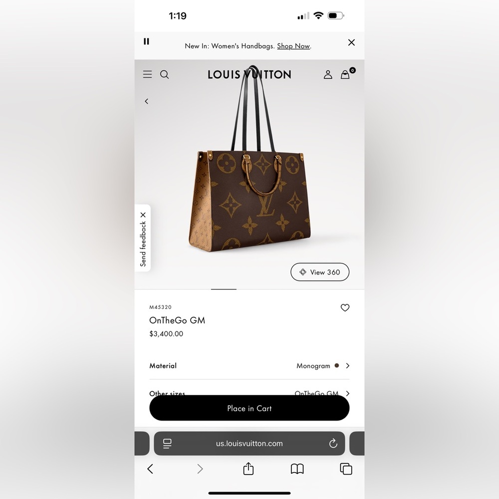 Louis Vuitton OnTheGo GM Monogram Tote with Original Reciept - Picture 14 of 14
